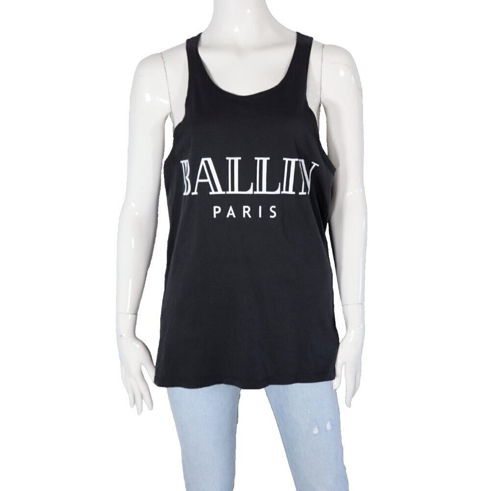 Brian Lichtenberg Women's Small Black Ballin Muscle Tee Tank Top Cotton T-Shirt